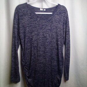 Gap Maternity Blouse Small Long Sleeve V-Neck Blue